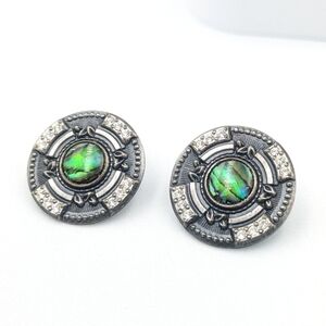 Vintage Nuri round art deco style earrings